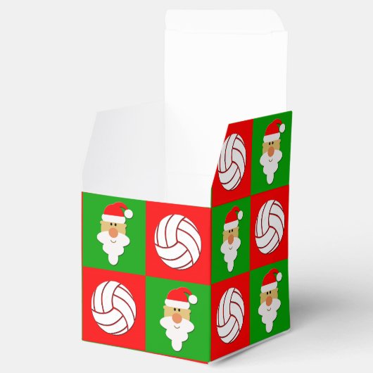 Rood- en Groene Volleyballen en kerstkerstmis Bedankdoosjes (Geopend)