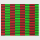 Rood en groengestreept omslagpapier cadeaupapier (Vlak)