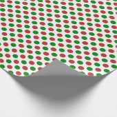 Rood- en groenpokadopapier cadeaupapier (Hoek)