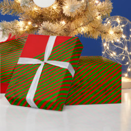 Rood- en groenstrippapier cadeaupapier