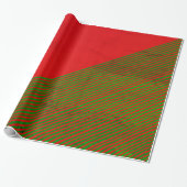 Rood- en groenstrippapier cadeaupapier (Uitgerold)