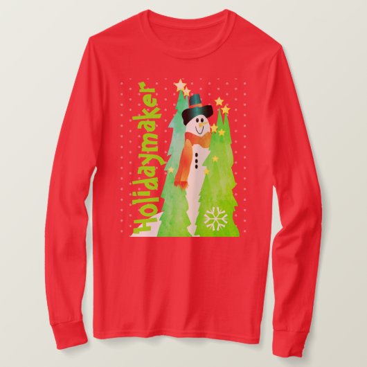 Rood en heldergroen t-shirt (Design voorkant)