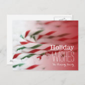Rood en het groene riet van het snoep feestdagenkaart (Voorkant / Achterkant)