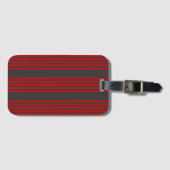 Rood en houtskool met vijf strippen bagagelabel (Voorkant (horizontaal))