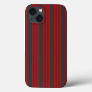 Rood en houtskool met vijf strippen Case-Mate iPhone case
