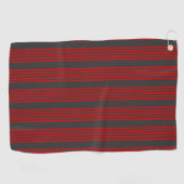 Rood en houtskool met vijf strippen golfhanddoek (Horizontaal)