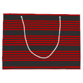 Rood en houtskool met vijf strippen groot cadeauzakje (Achterkant)