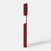 Rood en houtskool met vijf strippen iPhone hoesje (Rechterkant)