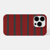 Rood en houtskool met vijf strippen iPhone hoesje (Achterkant horizontaal)