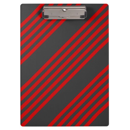 Rood en houtskool met vijf strippen klembord (Voorkant)
