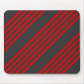Rood en houtskool met vijf strippen muismat (Voorkant)
