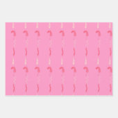 Rood en ivoor bloemmotief in roze inpakpapier vel (Voorkant 2)