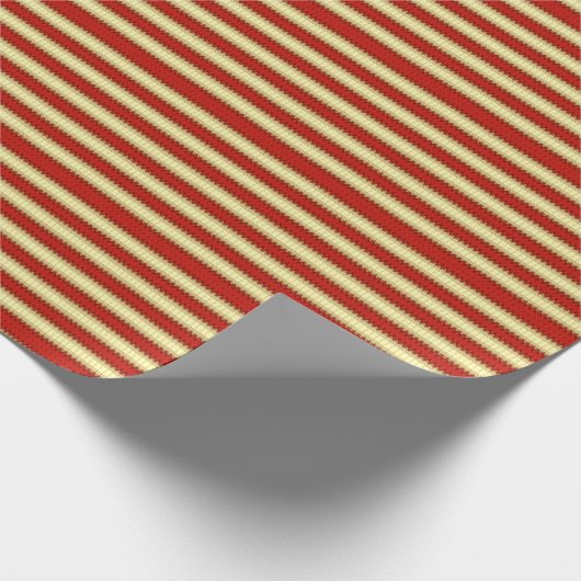 Rood en Ivoor Brocade Cadeaupapier (Hoek)