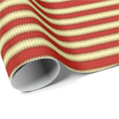 Rood en Ivoor Brocade Cadeaupapier (Rol Hoek)