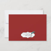 Rood en Ivoor Filigraan  Save the Date (Achterkant)