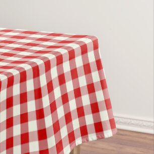 Rood- en Ivoorkust — Gingham Check Pset Tafelkleed