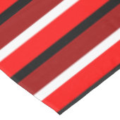 Rood en kastanjebruin rood strepen patroon ontwerp tafelkleed (Gekanteld)