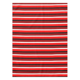 Rood en kastanjebruin rood strepen patroon ontwerp tafelkleed