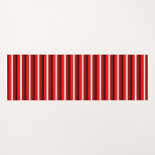 Rood en kastanjebruin rood strepen patroon ontwerp yogamat (Achterkant (horizontaal))