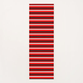 Rood en kastanjebruin rood strepen patroon ontwerp yogamat
