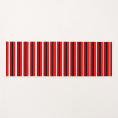 Rood en kastanjebruin rood strepen patroon ontwerp yogamat (Voorkant (horizontaal))