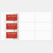 Rood en Kerstmis Achtergrond Adres Label (Vel)