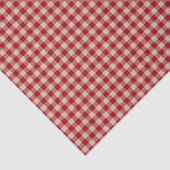 Rood en Kraft Country Gingham Kerstmis Tissuepapier (Detail)