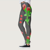 Rood en leder leggings (Links)