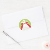 Rood en licht groen Vrijgezellenfeest Gift Seals Ronde Sticker (Envelop)