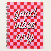 Rood en Licht Roze Geruit Planner (Voorkant)