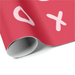 Rood en lichtroze X O XO XO's Trendy Cute Cadeaupapier<br><div class="desc">aangepast verpakkingspapier</div>