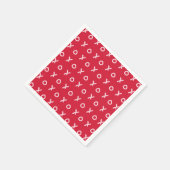 Rood en lichtroze X O XO XO's Trendy Cute Servet (Hoek)