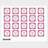Rood en Lila Dierenprint Bachelorette Party Vierkante Sticker (Vel)