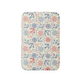 Rood- en marineachtergrond met anker badmat (Voorkant Verticaal)