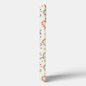 Rood- en marineachtergrond met anker Case-Mate iPhone case (Achterkant / Rechts)