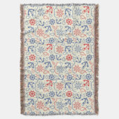 Rood- en marineachtergrond met anker deken (Voorkant Verticaal)