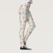 Rood- en marineachtergrond met anker leggings (Rechts)