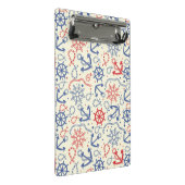 Rood- en marineachtergrond met anker mini klembord (Schuin)