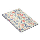 Rood- en marineachtergrond met anker notitieboek (Rechterzijde)