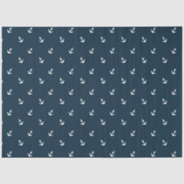 Rood en marineblauw nautisch serie ontwerp 15 tissuepapier