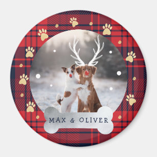 Rood- en marineblauw speldenpakket en gouden pootf magneet