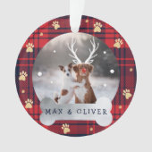 Rood- en marineblauw speldenpakket en gouden pootf ornament (voorkant)