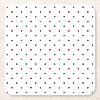 Rood en marineblauw stippel-klassiek preppy kartonnen onderzetters