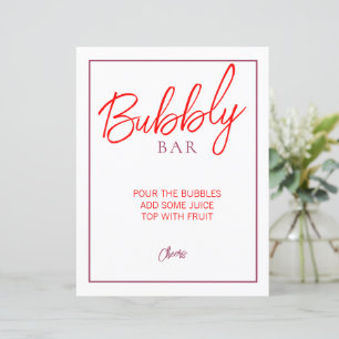 Rood en Maroon Bubble Bar Teken