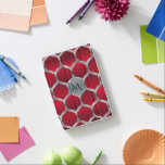 Rood en metaal Silver Geometric Pattern GR2 iPad Mini Cover<br><div class="desc">Elegant rood en zilvergrijs modern veelhoekig geometrisch ontwerp met aangepast monogram.</div>