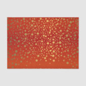 Rood en Metallic Goud Confetti Tissuepapier (Voorkant)