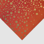 Rood en Metallic Goud Confetti Tissuepapier (Detail)