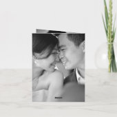 Rood en mint Groen Zen Bamboo vertrekt Chinees huw Bedankkaart (Achterkant)