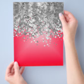 Rood en namaak glitters flyer (Hand)