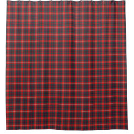 Rood en Navy Blauw Fraser van Lovat Modern Plaid Douchegordijn